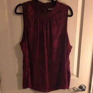 Daniel Rainn Burgundy Sleeveless Blouse XXL